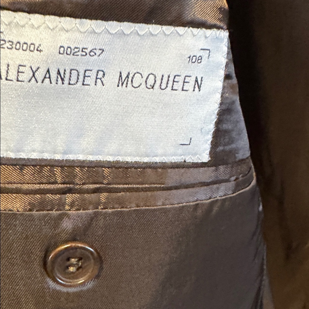 Alexander McQueen brown wool blazer 40 - Picture 3 of 5